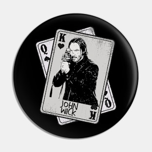 Retro John Wick Keanu Reeves Card Style Pin