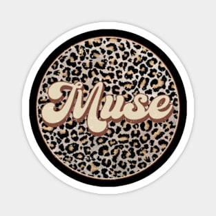 Classic Music Muse Personalized Name Circle Birthday Magnet