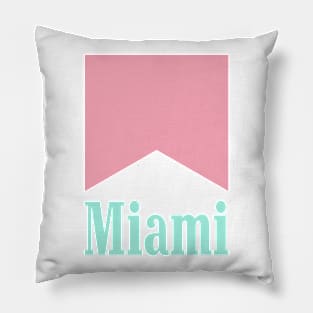 Light Up Miami - Solid Color Logo Pillow