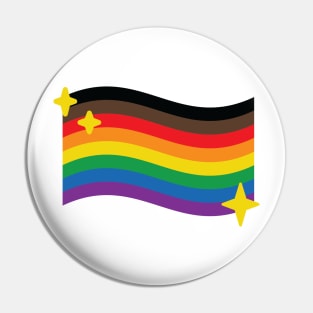 Gay Pride Flag Sparkle Emoji Pin