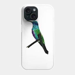 Hummingbird in Watercolor Markers Phone Case