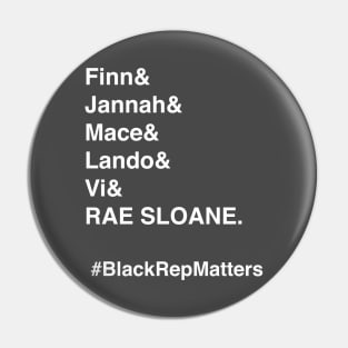 Black Rep Matters (light text/dark background) Pin