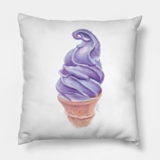 Purple Pencil-drawn Ice Cream Cone Pillow