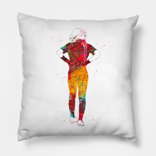 Softball Player Girl Pillow