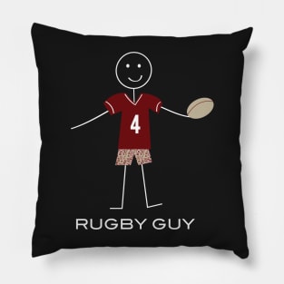 Funny Mens Rugby Guy Pillow