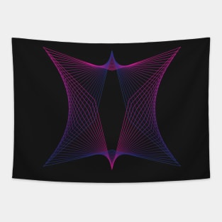 Abstract Geometric Shape Neon Color Tapestry