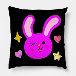 Wink Wink Bunny Pillow