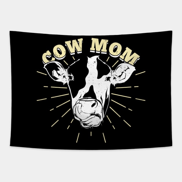 Cow Mom Mother Cattle Farmer Farming Gift Tapestry by Dolde08