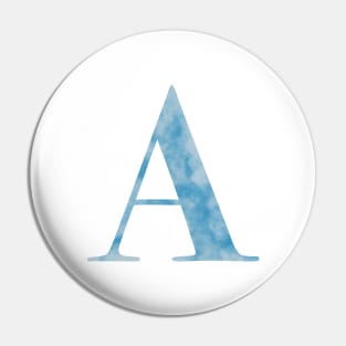 Clouds Blue Sky Initial Letter A Pin