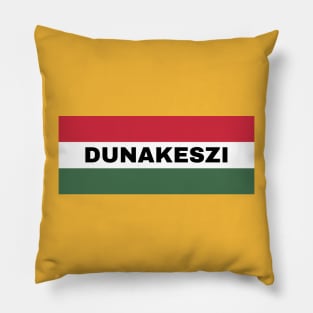 Dunakeszi City in Hungarian Flag Pillow