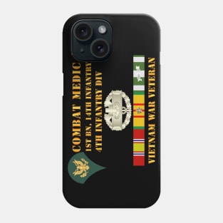 1st Bn 14th Inf - 4th ID - Combat Medic - SP4 - Vietnam Vet Phone Case