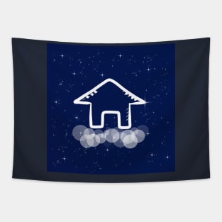 House, real estate, housing, real estate agency, realtor, technology, light, universe, cosmos, galaxy, shine, concept, illustration Tapestry