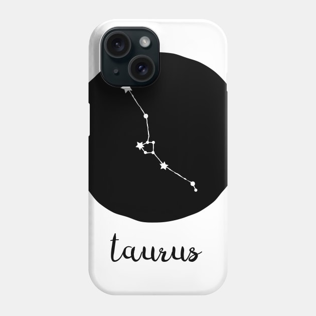 Taurus Zodiac Constellation Astrological Sign Celestial Art Phone Case by tortagialla