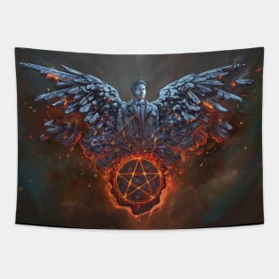 Castiel´s Burning Art Tapestry