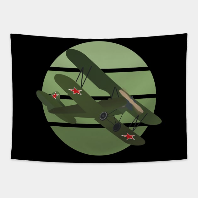 Night Witches Polikarpov Po-2 Bomber Tapestry by PCB1981