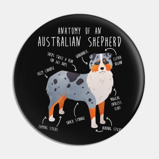 Aussie Australian Shepherd Anatomy Pin