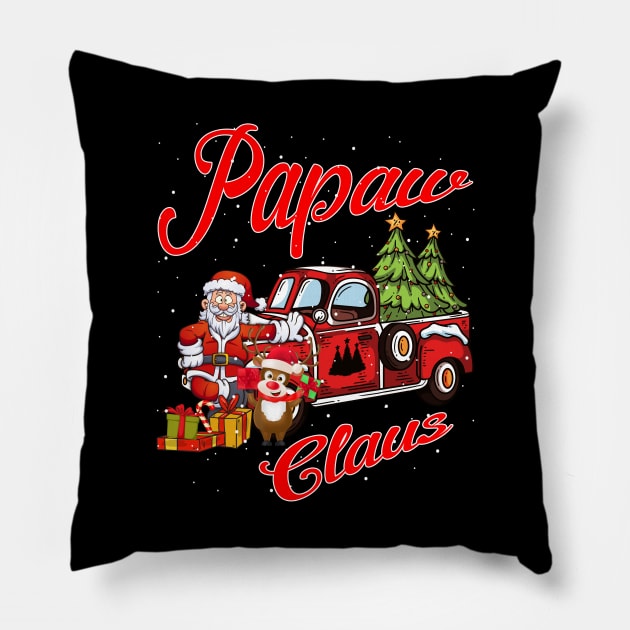 Papaw Claus Santa Car Christmas Funny Awesome Gift Pillow by intelus