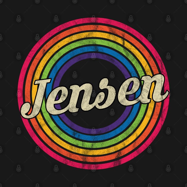 Jensen - Retro Rainbow Faded-Style by MaydenArt