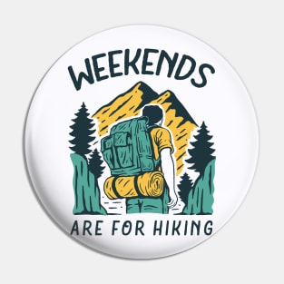 hiking illustration campers Pin