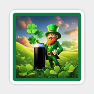 Folk Art Leprechaun Magnet