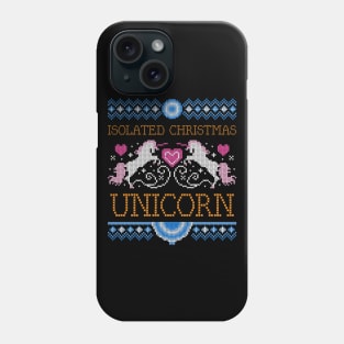 isolated christmas unicorn Phone Case