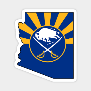 Logo for the Arizona Sabres Backers group Buffalo in the Desert Magnet