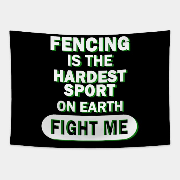 Men boys fencing epee fencing saber fencing Tapestry by FindYourFavouriteDesign