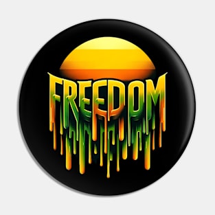 Freedom of Juneteenth Pride Pin