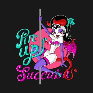 Medieval Mythology Pin-Up Succubus Demon Cartoon style Halloween T-Shirt