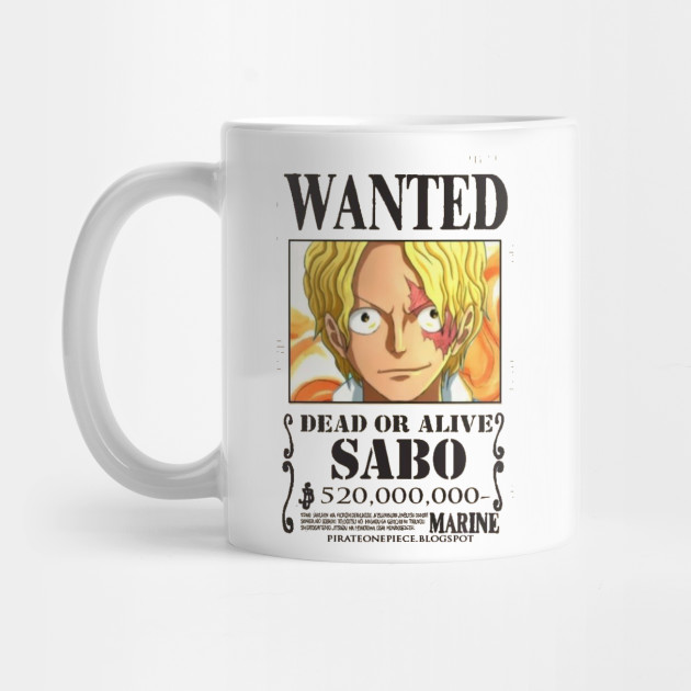 One Piece Sabo Bounty Wanted One Piece Mug Teepublic