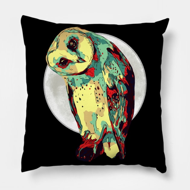 Magic owl. Fool moon Pillow by Sitenkova