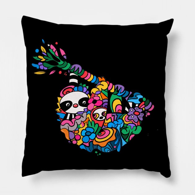 Sloth Doodle Pillow by ms_wearer