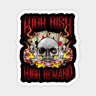 Poker High Risk High Reward Card Game Player Magnet