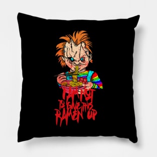 chucky eat ramen Pillow