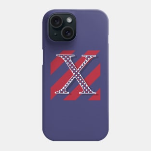 Old Glory Letter X Phone Case