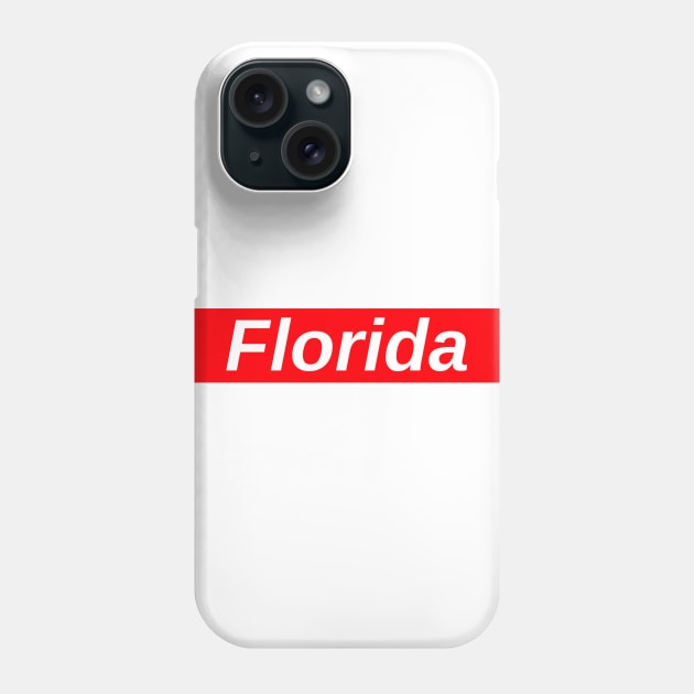 Florida // Red Box Logo Phone Case by FlexxxApparel