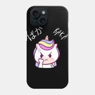 Funny Anime Baka Purple Kawaii Unicorn Phone Case