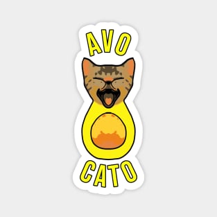 Funny Cat Avocado Magnet