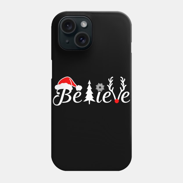 believe christmas Phone Case by crackdesign