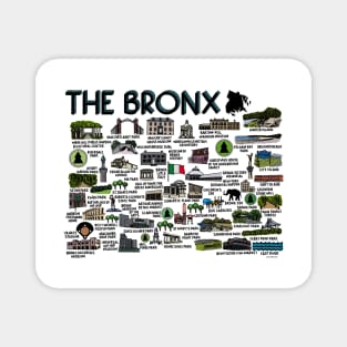 The Bronx Map Art Magnet