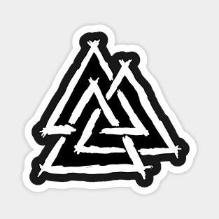 Valknut Norse Symbol (white) Magnet