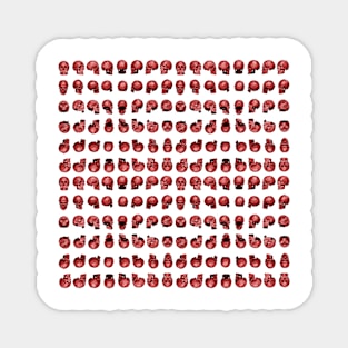 Skull Army Red Magnet