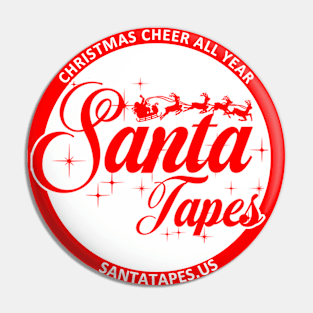 Santa Tapes Round Logo Pin