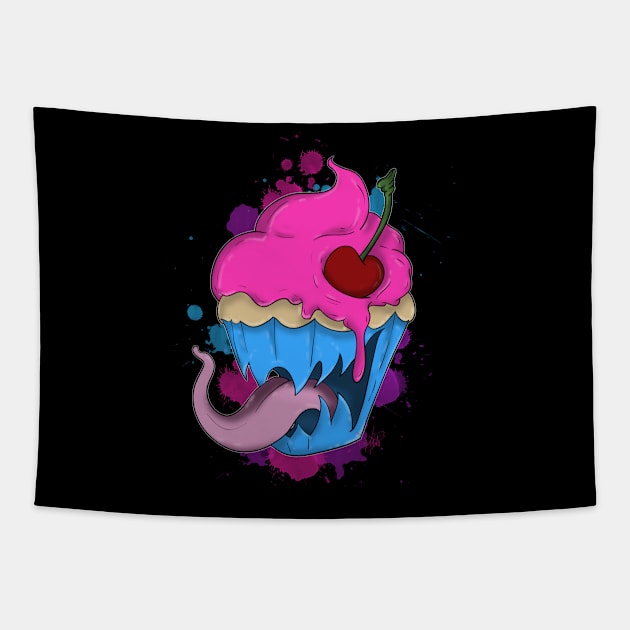 Cannibalistic Cupcake Tapestry by schockgraphics