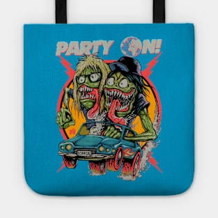 "PARTY ON!" BLUE Tote