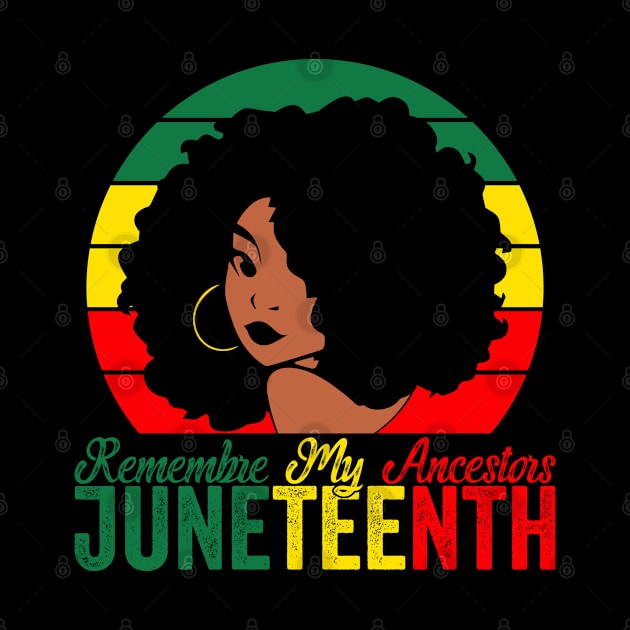 Juneteenth Remembre My Ancestors, Celebrate African American Freedom Day Women by Zakzouk-store