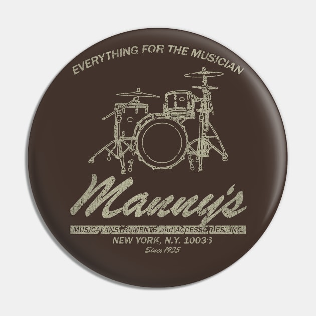 Manny's Music 1935 (Fresh Design) Pin by DESIPRAMUKA