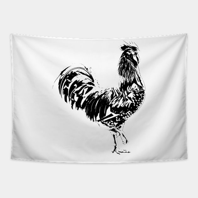 Rooster Tapestry by Nimmersatt