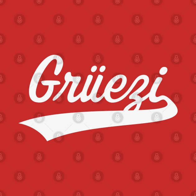 Grüezi Lettering (Greeting In Switzerland / White) by MrFaulbaum