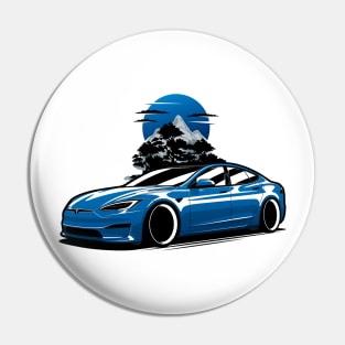 Blue Model S Plaid Pin